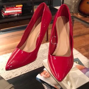 Forever 21 Patent Red Pumps Size 7.5